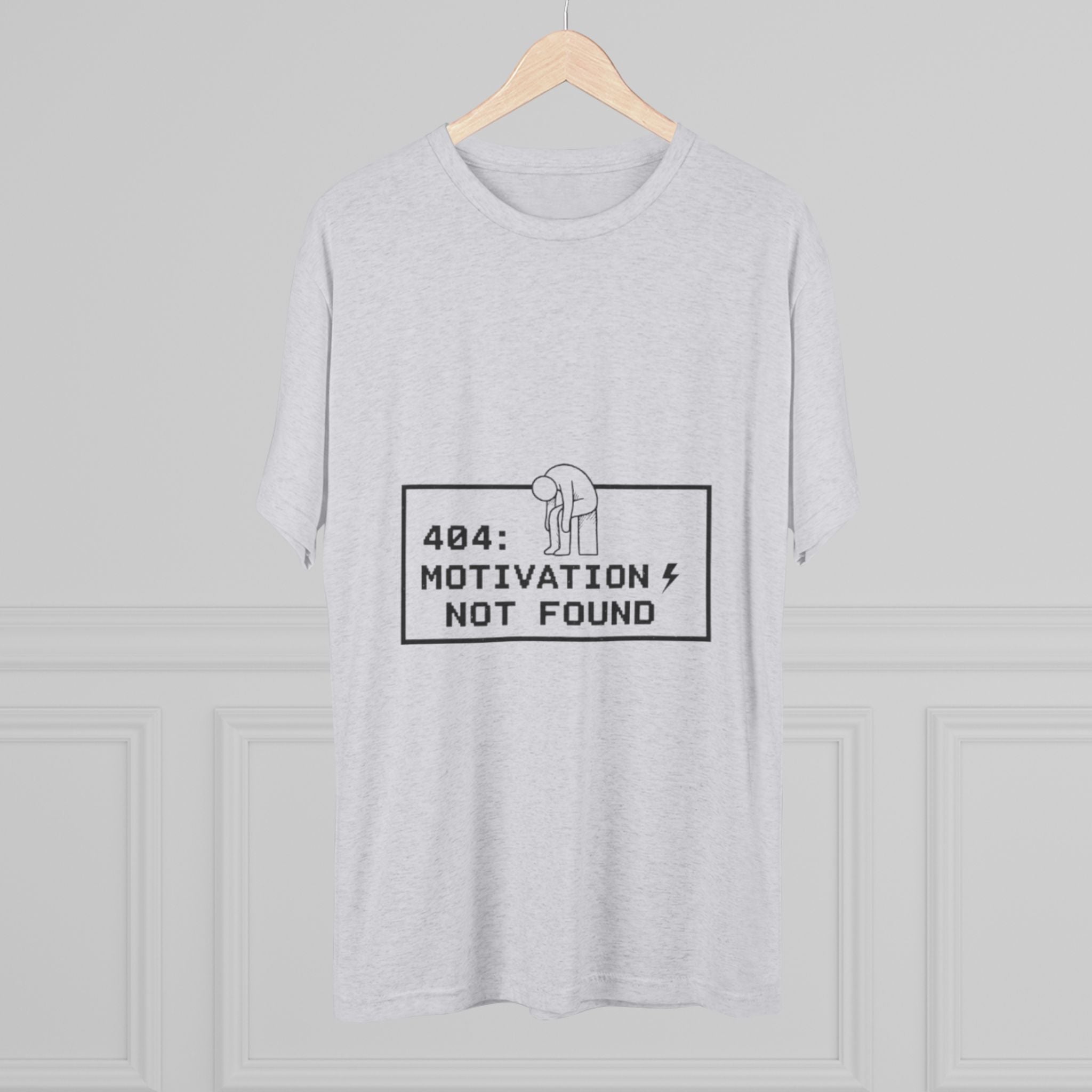Motivation Not Found Tee — Funny 404 Graphic T-Shirt