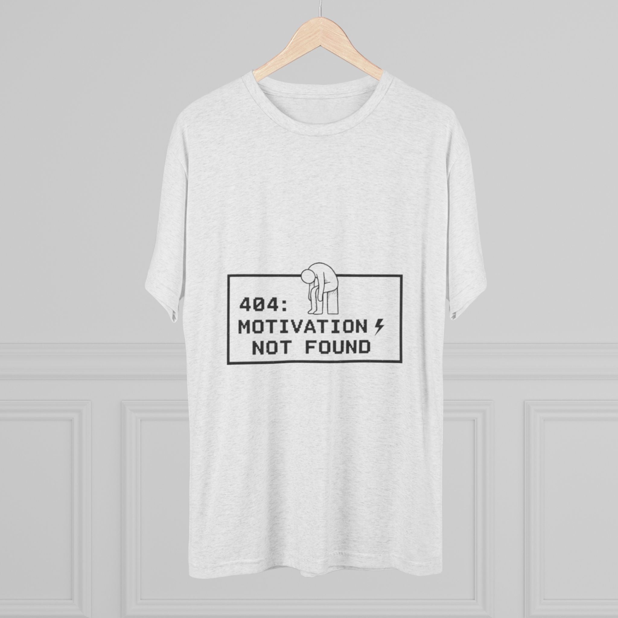 Motivation Not Found Tee — Funny 404 Graphic T-Shirt