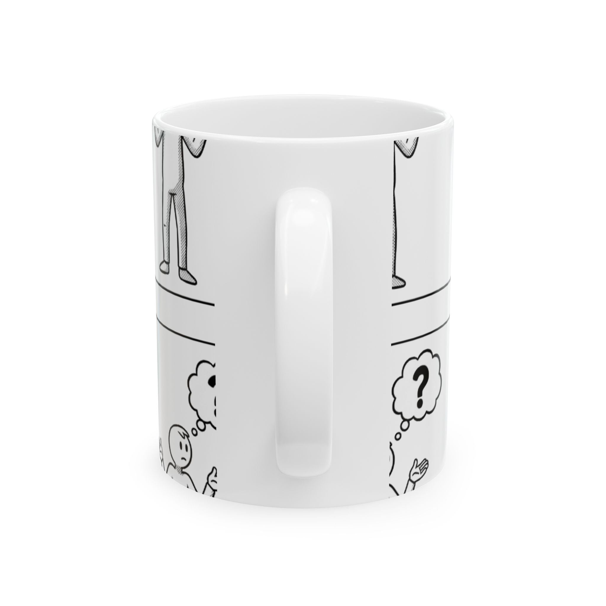 Funny Curious Cartoon Coffee Cup (11oz/15oz)