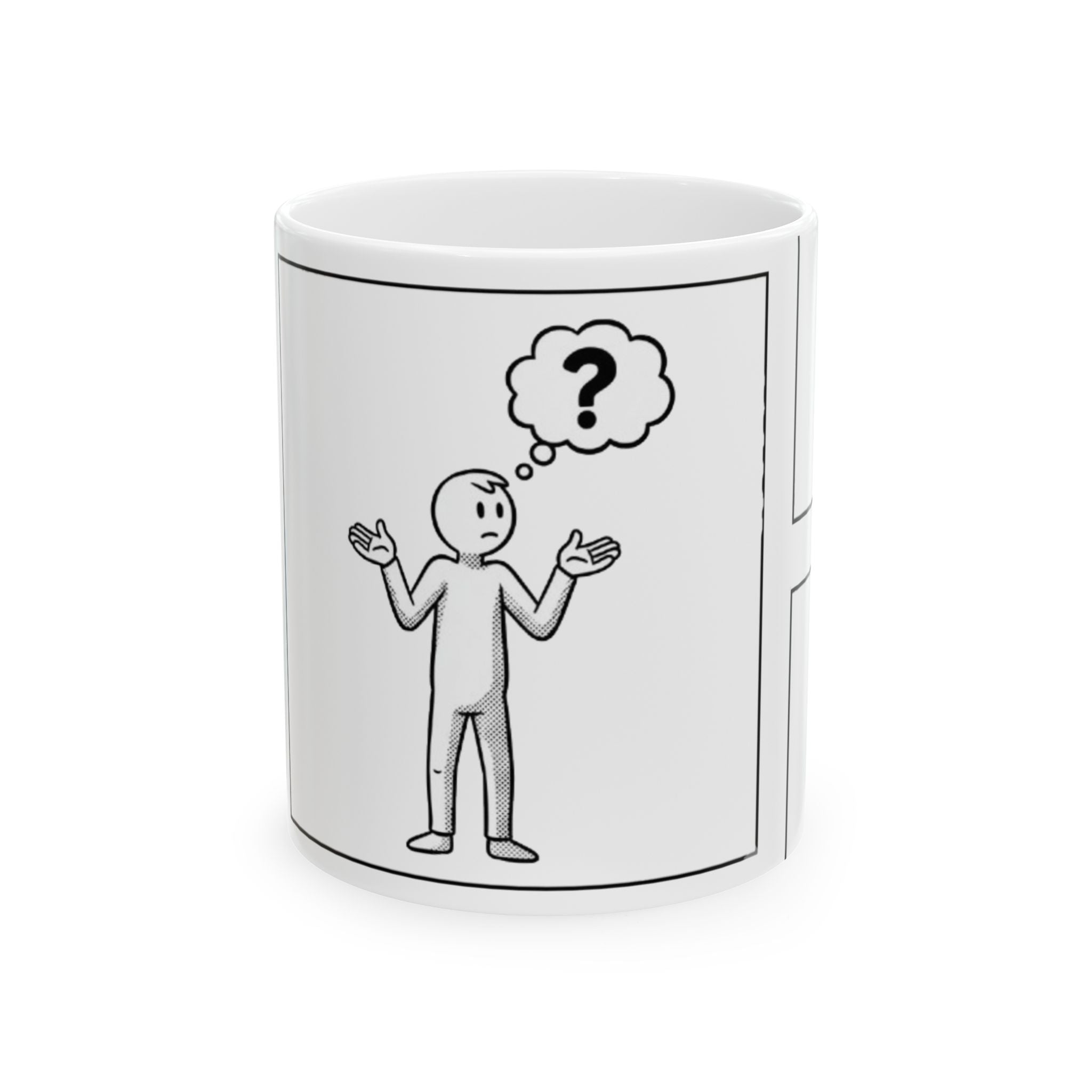 Funny Curious Cartoon Coffee Cup (11oz/15oz)