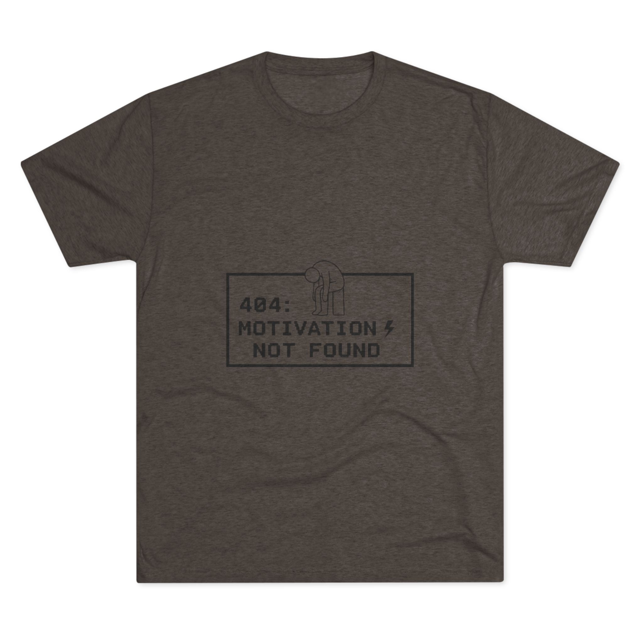 Motivation Not Found Tee — Funny 404 Graphic T-Shirt