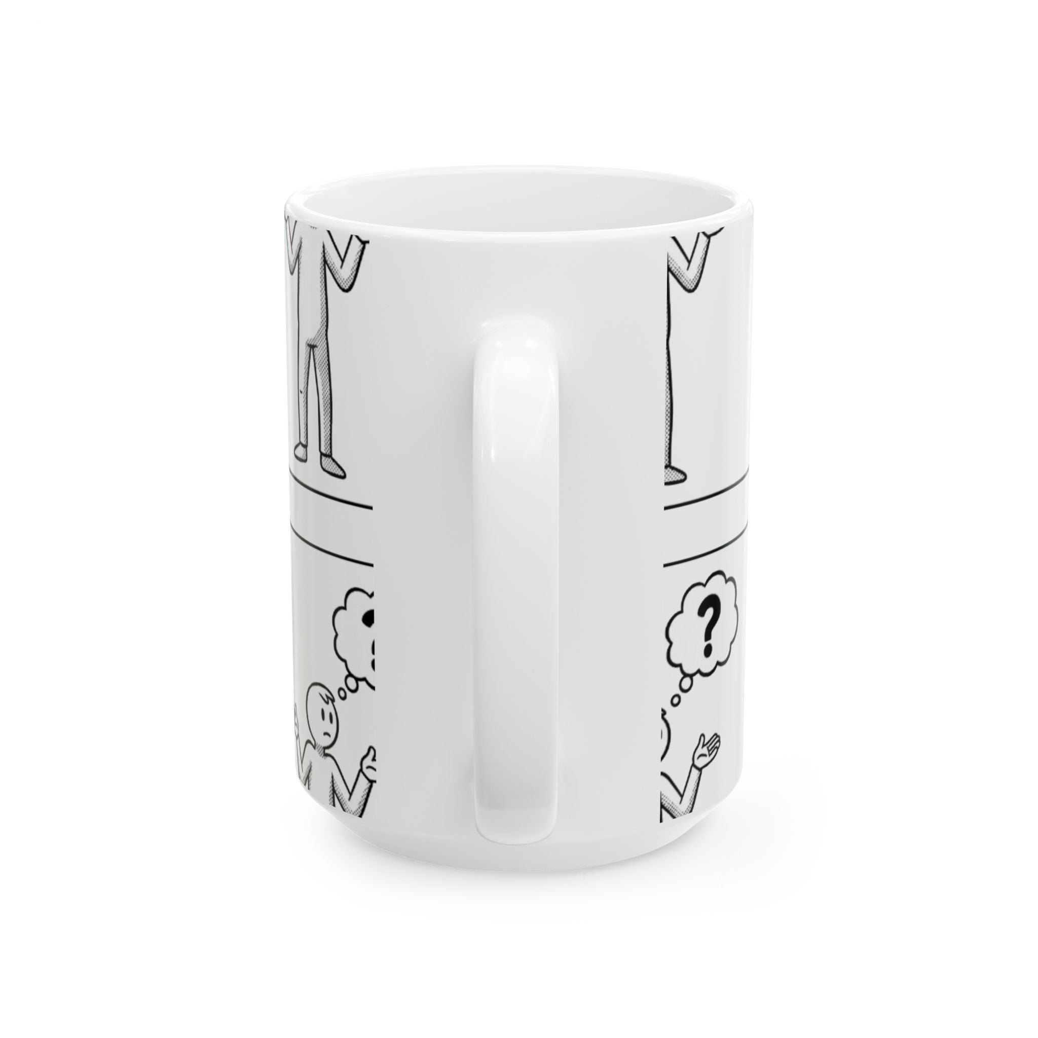 Funny Curious Cartoon Coffee Cup (11oz/15oz)
