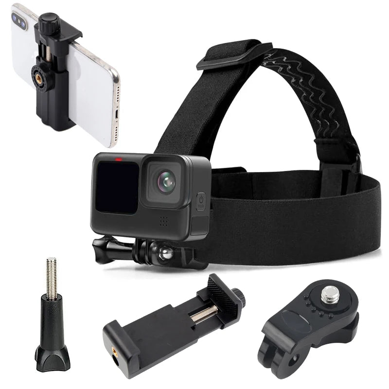 Cell Phone Head Strap Holder Headband Mounting Kit Cell Phone Mounting Bracket For Go Pro Hero 13 12 11 10 9 8 7 DJI Insta 360 ﻿