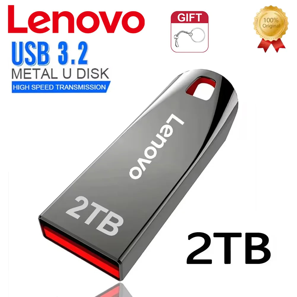 Lenovo 2TB High Speed 3.2 USB Flash Drive 1TB Pen Drive 512GB Usb Stick Pendrive 128GB Flash Disk For IPhone SmartPhone