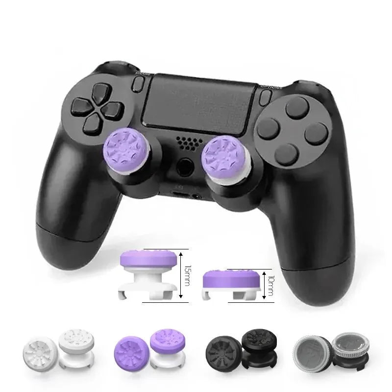 2Pcs Hand Grip Extenders Caps for PS4 Game Controller Gamepad Thumb Stick Grips High/Low Rise Covers For PS4 5,Xbox