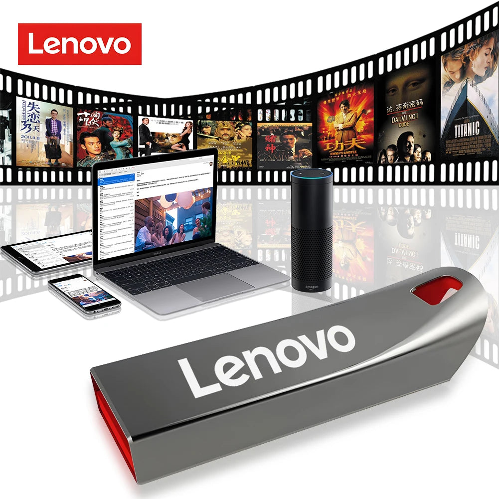 Lenovo 2TB High Speed 3.2 USB Flash Drive 1TB Pen Drive 512GB Usb Stick Pendrive 128GB Flash Disk For IPhone SmartPhone